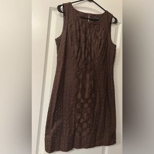 White House Black Market Mocha Brown shift dress